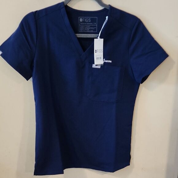 Figs Technical Collection Navy Scrub Top - Picture 1 of 3